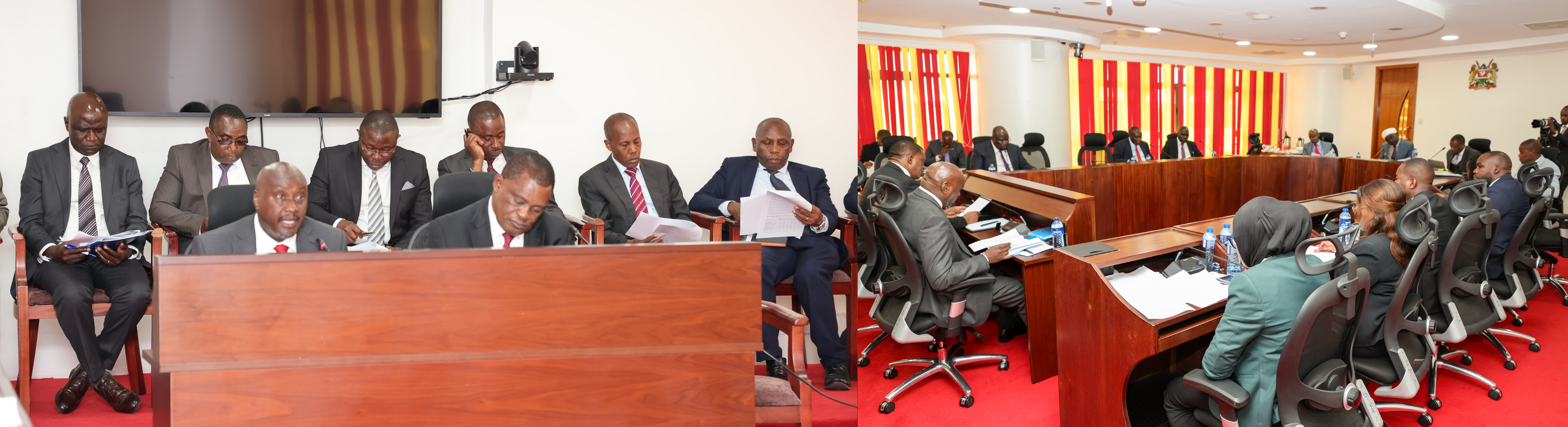 CS Muturi with Ministry's officials