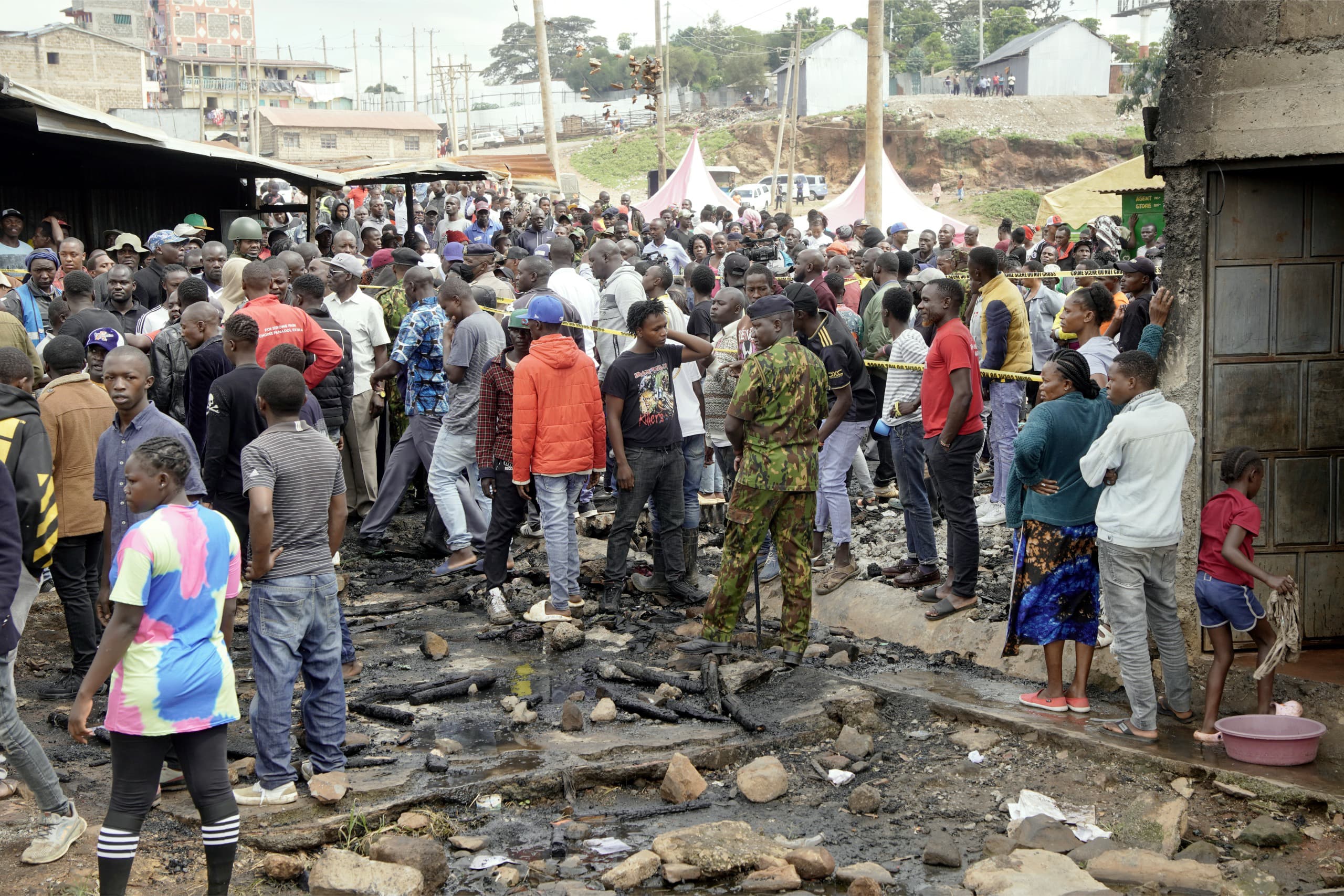 Government support for Mathare area 4B fire victims