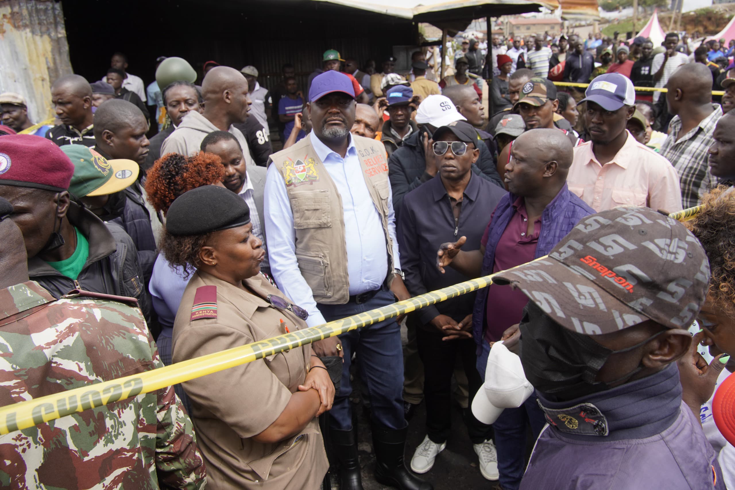 Government support for Mathare area 4B fire victims